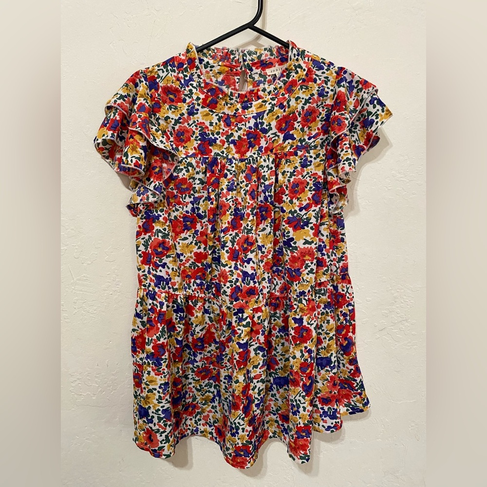 JODIFL Floral Babydoll Tiered Dress | NWOT | Size S (Fits S/M)